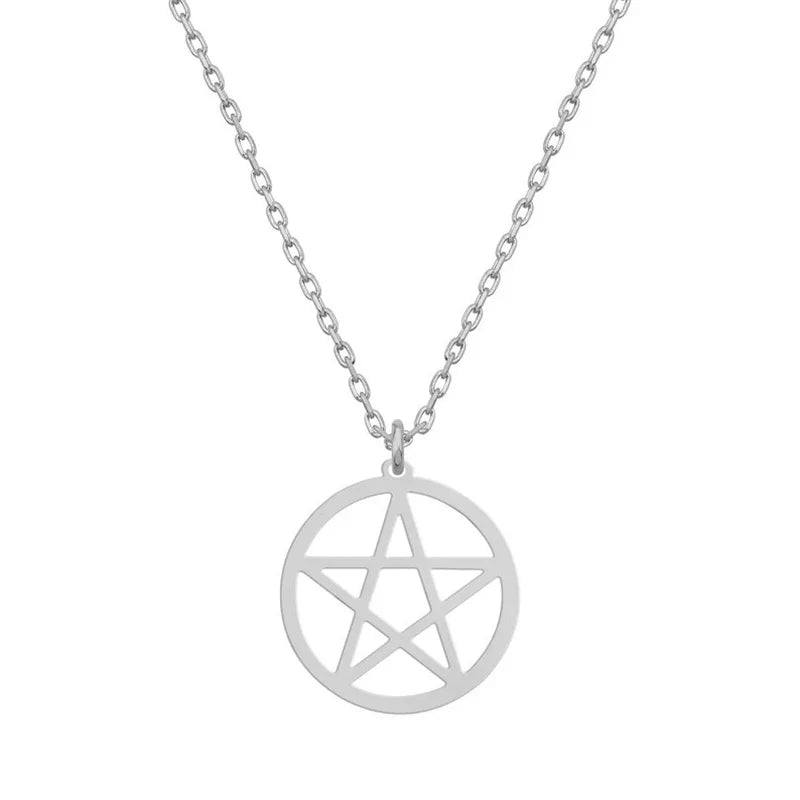 Pentacle Chain Necklace – Silver necklace