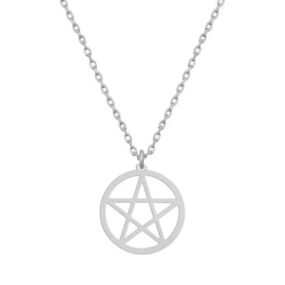 Pentacle Chain Necklace – Silver necklace