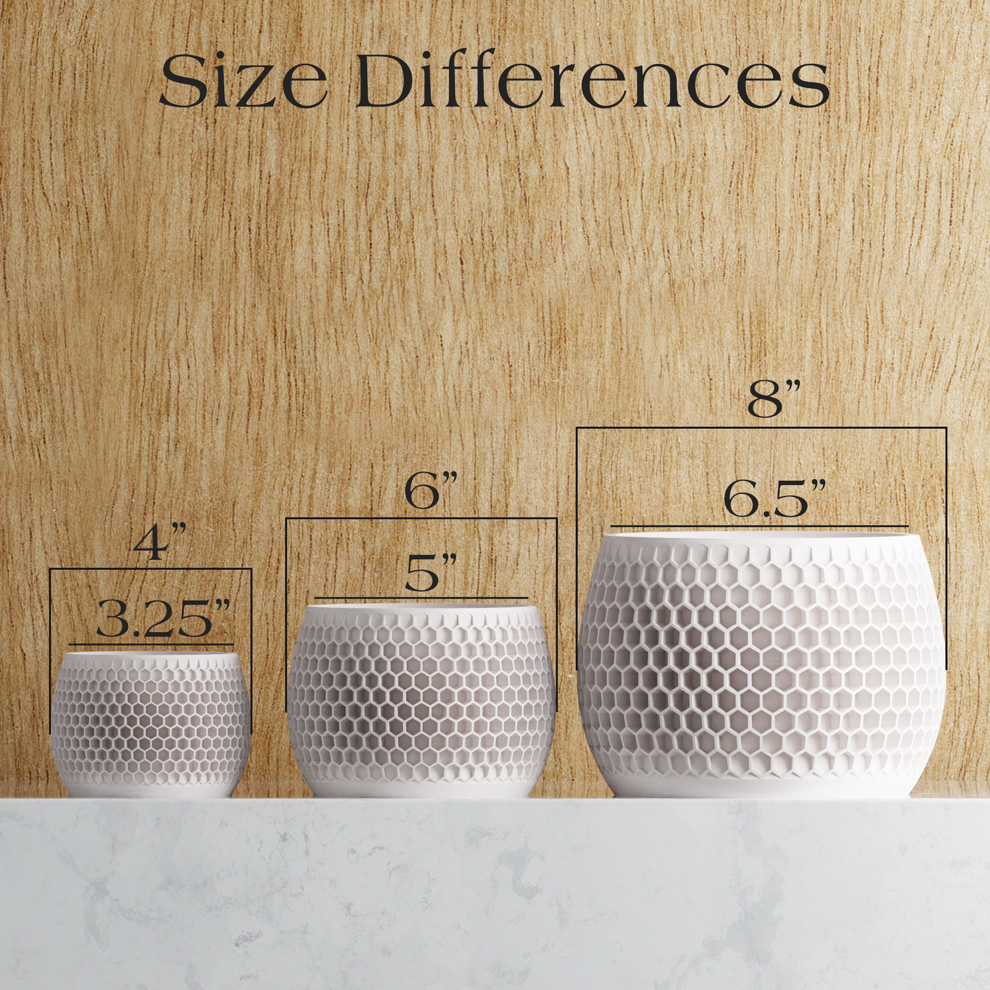 Honeycomb Planter – White Planter