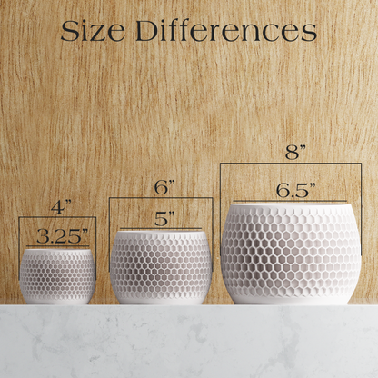Honeycomb Planter – White Planter