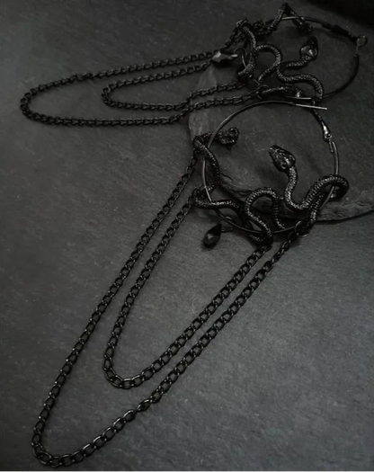 Snake Hoop Earrings