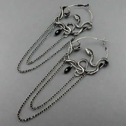 Snake Hoop Earrings