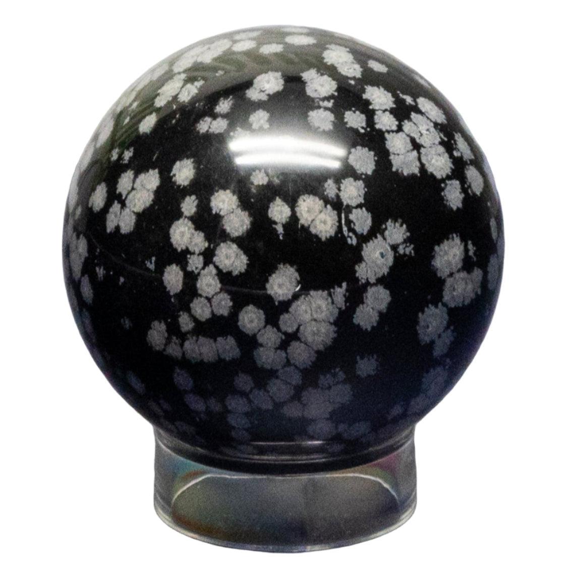 Snowflake Obsidian Sphere 50 - 52mm – Snowflake Obsidian 182g - 50mm Diameter Spheres