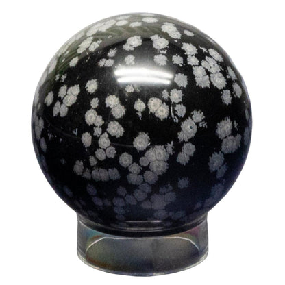 Snowflake Obsidian Sphere 50 - 52mm – Snowflake Obsidian 182g - 50mm Diameter Spheres