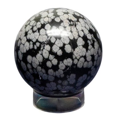 Snowflake Obsidian Sphere 50 - 52mm – Snowflake Obsidian 190g - 52mm Diameter Spheres