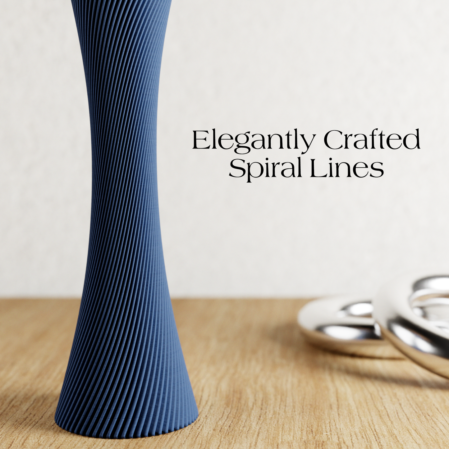 SPIRAL ROSE Vase – Navy Blue 10 inches Vase