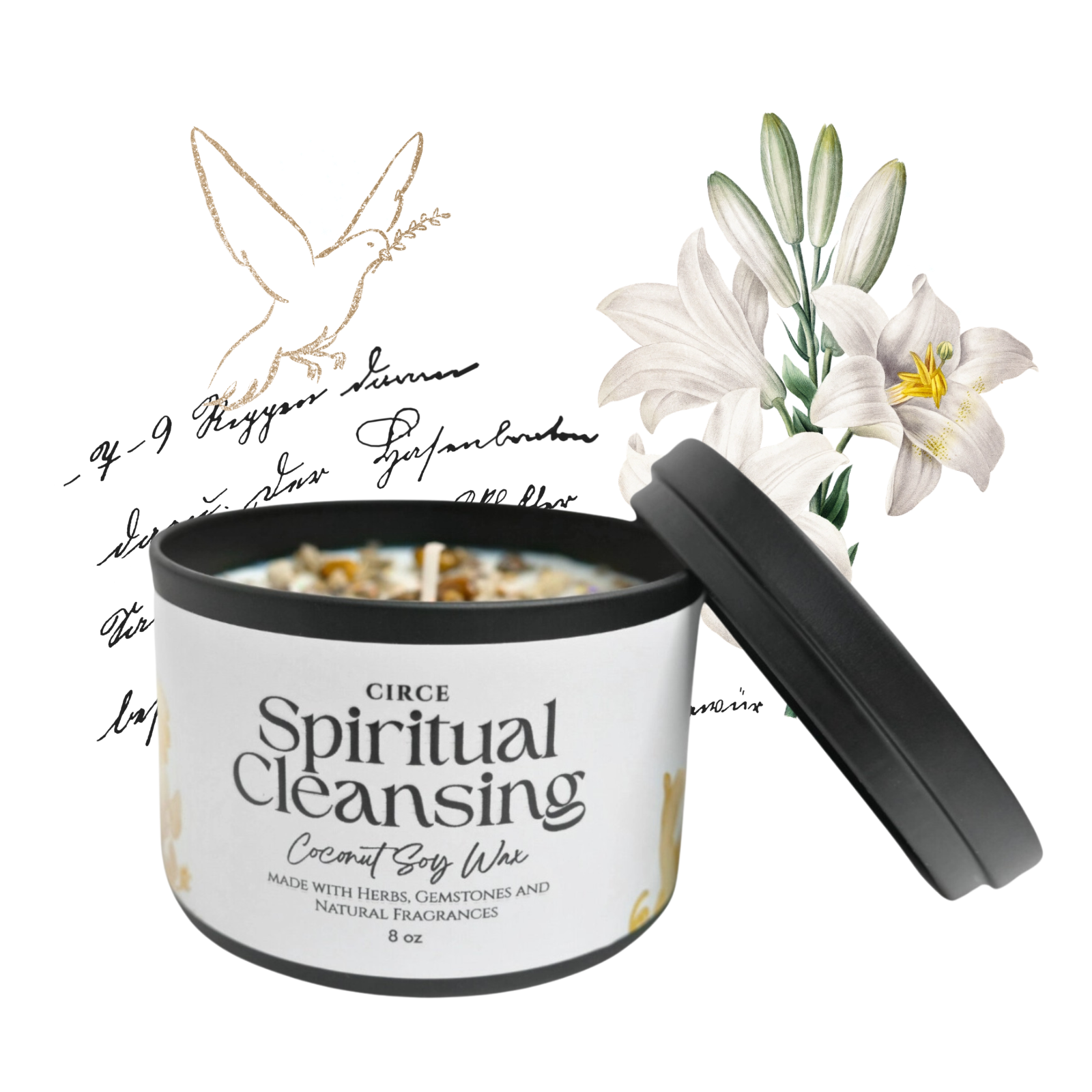 Spiritual Cleansing Candle – 8‑oz Energy Clearing Ritual Candle –