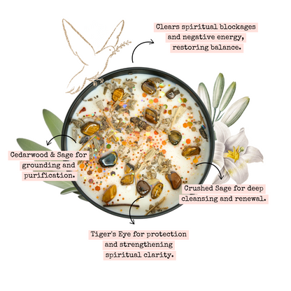 Spiritual Cleansing Candle – 8‑oz Energy Clearing Ritual Candle –