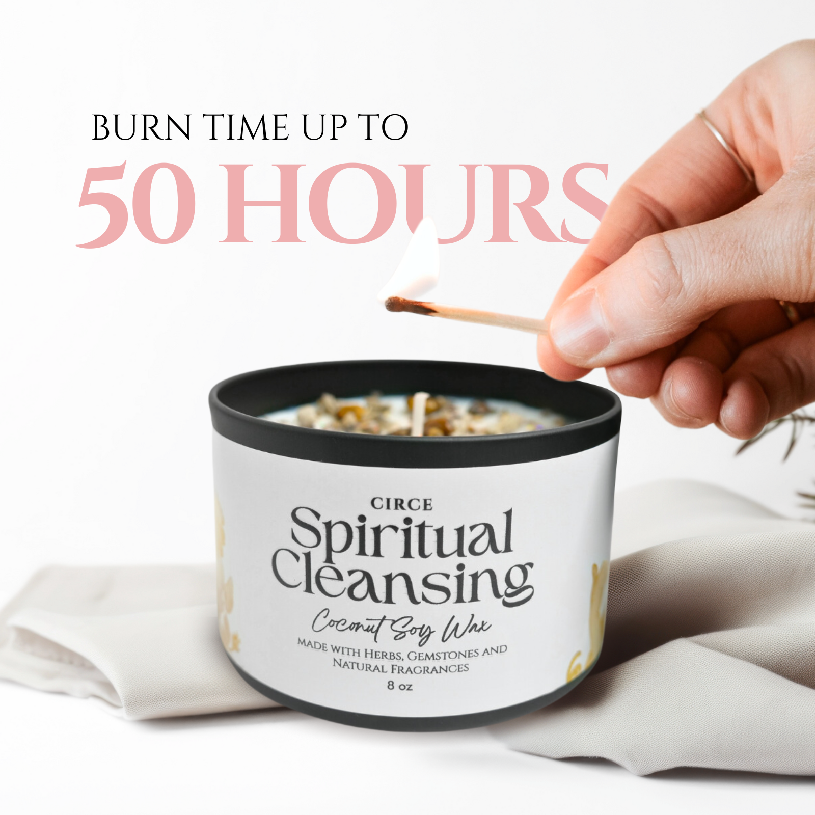 Spiritual Cleansing Candle – 8‑oz Energy Clearing Ritual Candle –