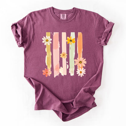 Spring Floral T-Shirt Women | Pastel Comfort Colors Tee | Cute Graphic Shirt – Berry T-Shirt