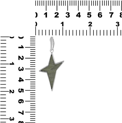 Starborn Muonionalusta Meteorite Star Pendant in Sterling Silver