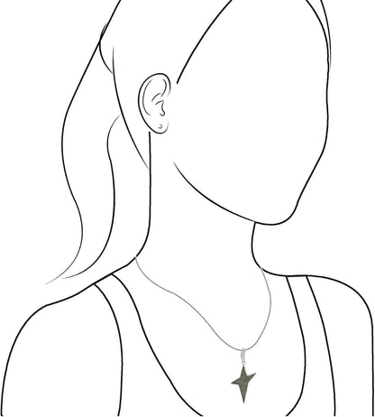 Starborn Muonionalusta Meteorite Star Pendant in Sterling Silver