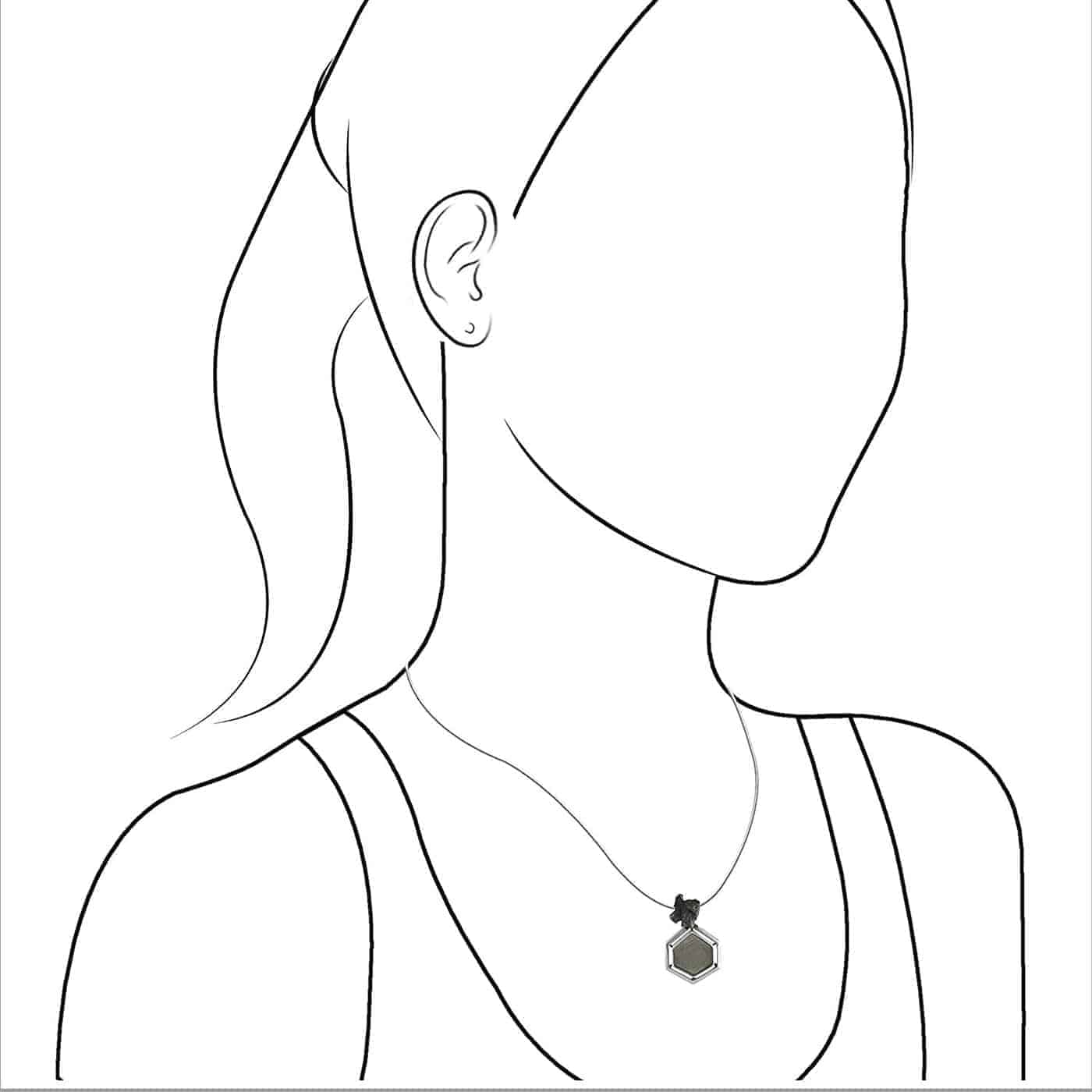 Sterling Silver Muonionalusta Meteorite and Sikhote Alin Meteorite Nugget Pendant