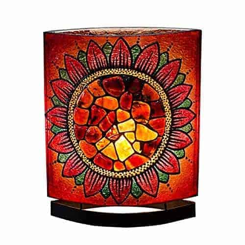 Sumatra Amber Sunflower Table Lamp with LED Bulb – RP - Regular Price