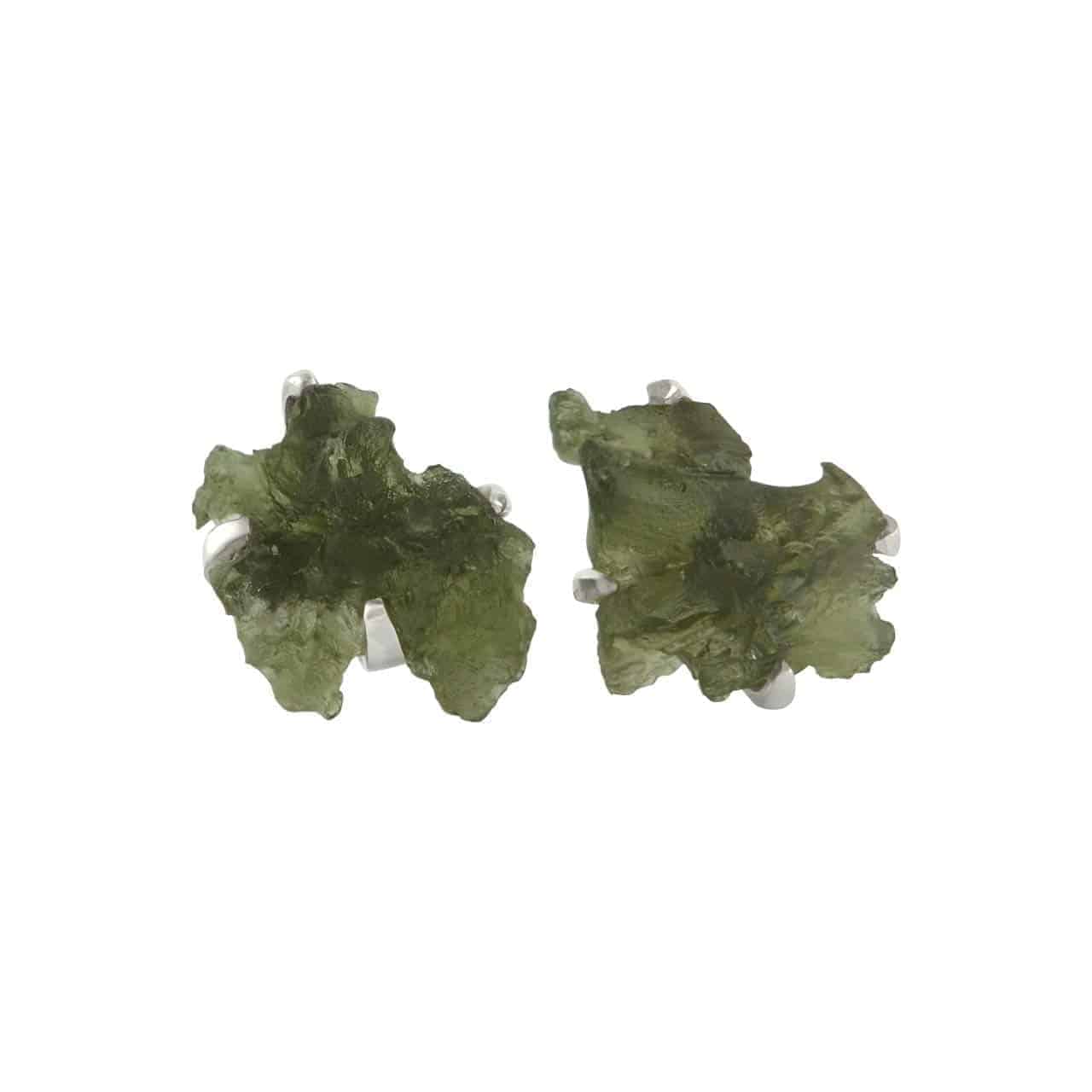Starborn Rough Moldavite Sterling Silver Post Earrings – RP - Regular Price