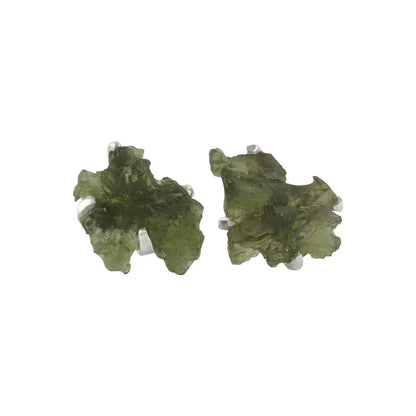 Starborn Rough Moldavite Sterling Silver Post Earrings – RP - Regular Price