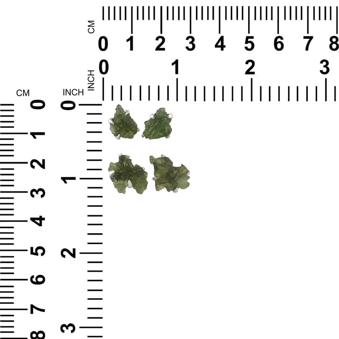 Starborn Rough Moldavite Sterling Silver Post Earrings – RP - Regular Price