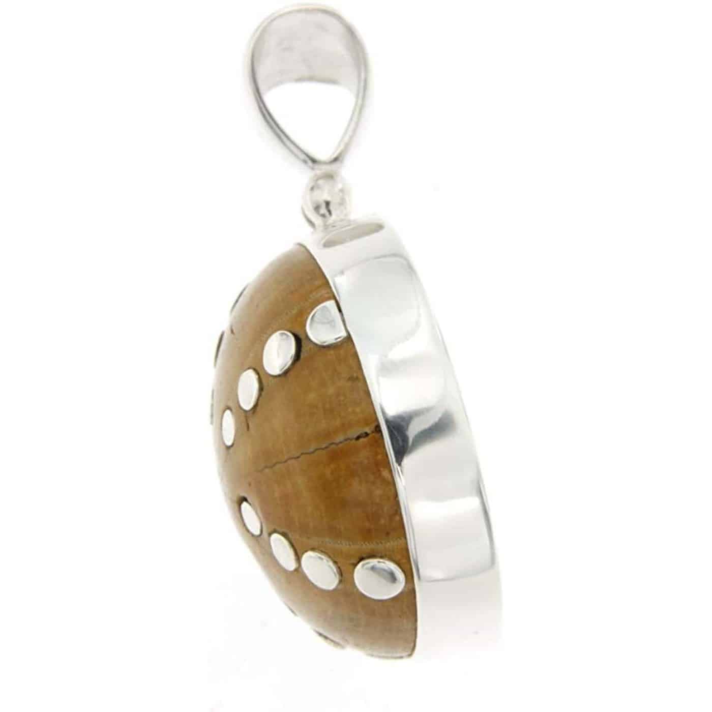 Starborn Sterling Silver Fossil Sea Urchin Studded Pendant