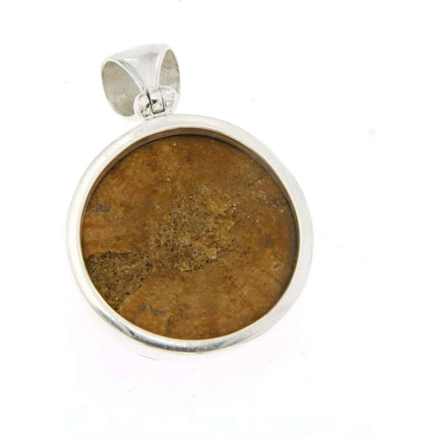 Starborn Sterling Silver Fossil Sea Urchin Studded Pendant