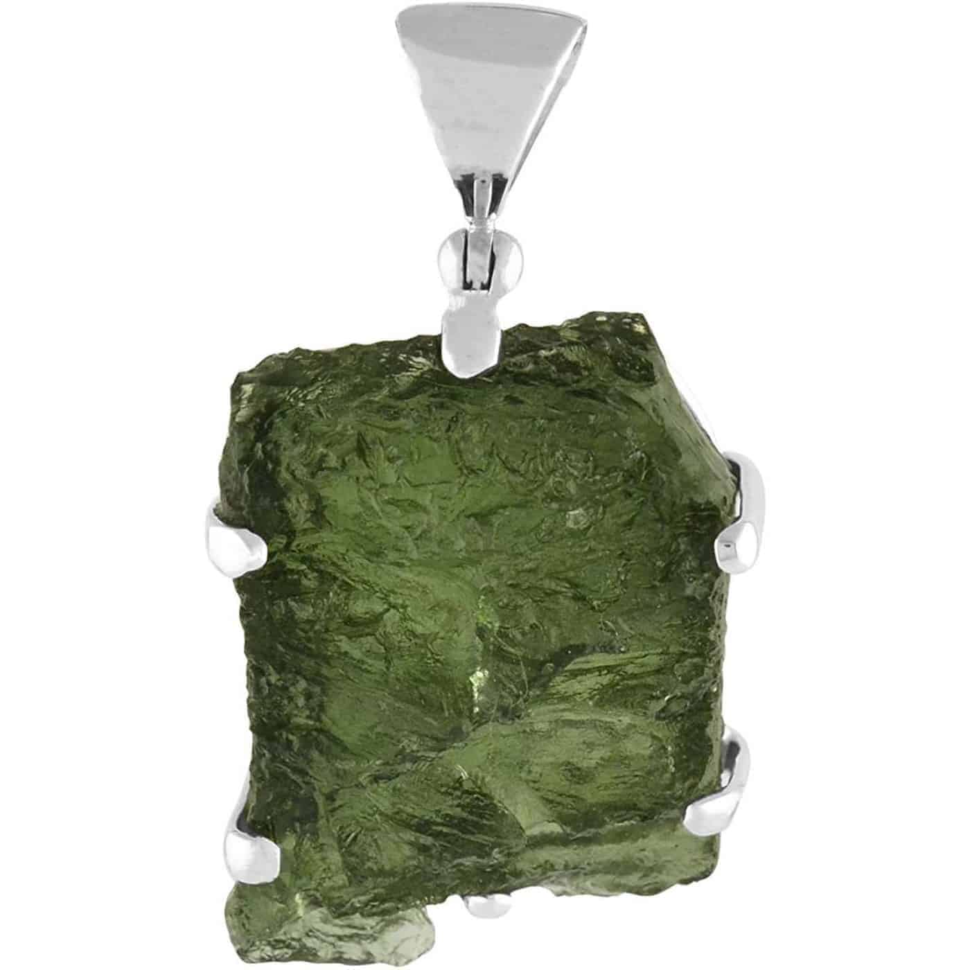 Starborn Moldavite Pendant (30-40cts) in Sterling Silver