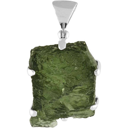 Starborn Moldavite Pendant (30-40cts) in Sterling Silver