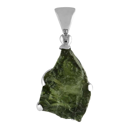 Starborn Natural Moldavite Sterling Silver Pendant (40ct)