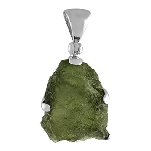 Starborn Natural Moldavite Sterling Silver Pendant (40ct)