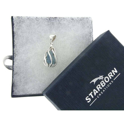 Starborn Sterling Silver Rough Aquamarine Pendant