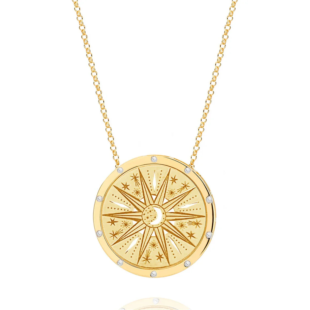Gold Boho Design Necklaces – Fairy Star Moon necklace