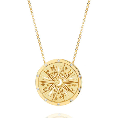 Gold Boho Design Necklaces – Fairy Star Moon necklace