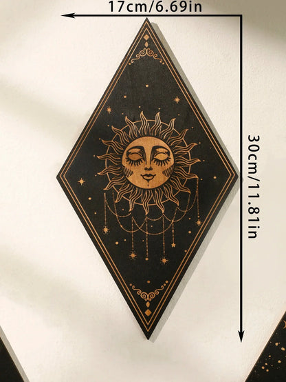 Wood Witchy Wall Plaques – SUN 1 PC home decor
