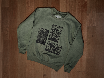 Mushroom Sweater – Cozy Unisex Pullover with Nature-Inspired Design