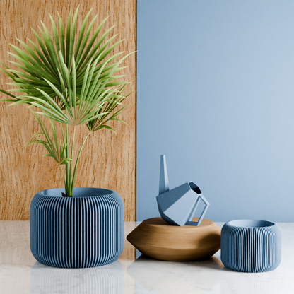 Orbis Planter – Muted Blue Planter