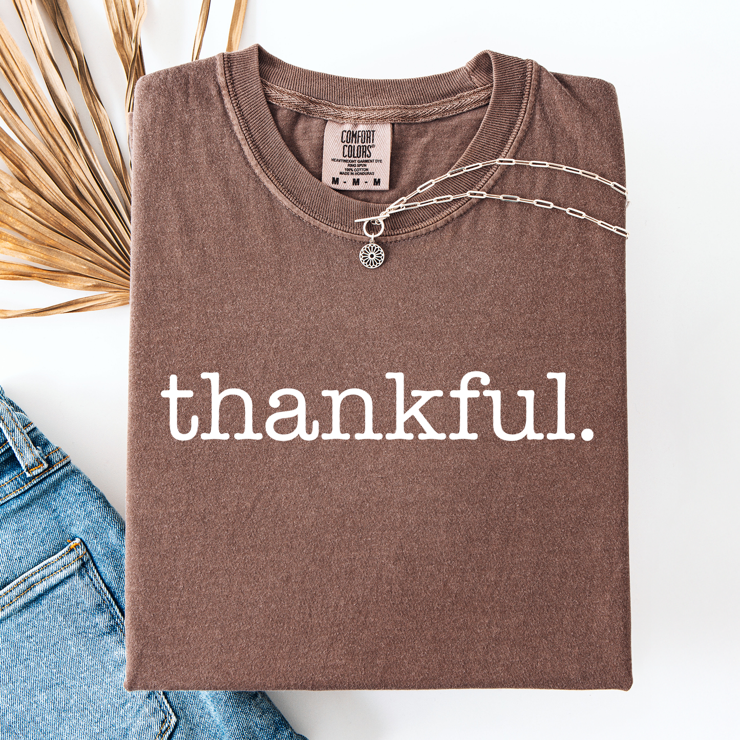 Thankful, Minimalist, Thanksgiving, Autumn, Fall, Comfort Colors T-Shirt