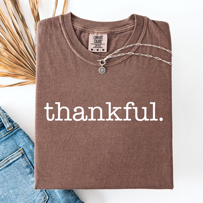 Thankful, Minimalist, Thanksgiving, Autumn, Fall, Comfort Colors T-Shirt