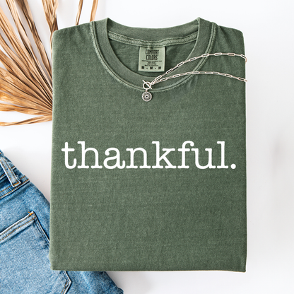 Thankful, Minimalist, Thanksgiving, Autumn, Fall, Comfort Colors T-Shirt