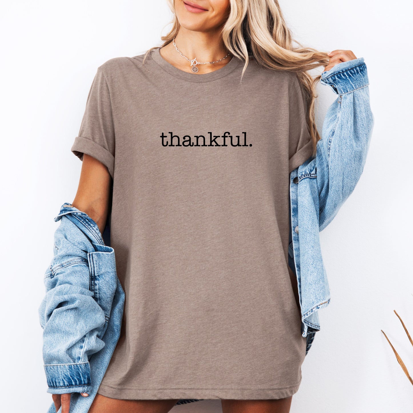 Thankful, Minimalist, Thanksgiving, Autumn, Fall, Tshirt