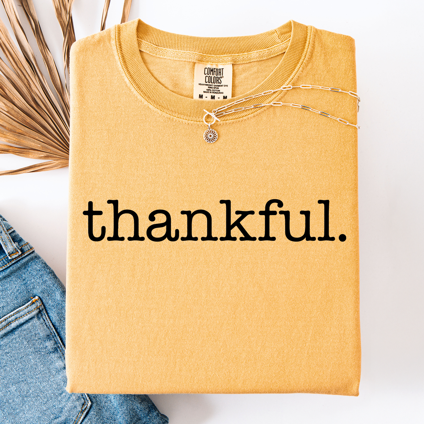 Thankful, Minimalist, Thanksgiving, Autumn, Fall, Comfort Colors T-Shirt