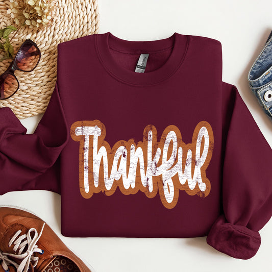 Thankful, Thanksgiving, Positivity, Mental Health, Vintage Sweatshirt