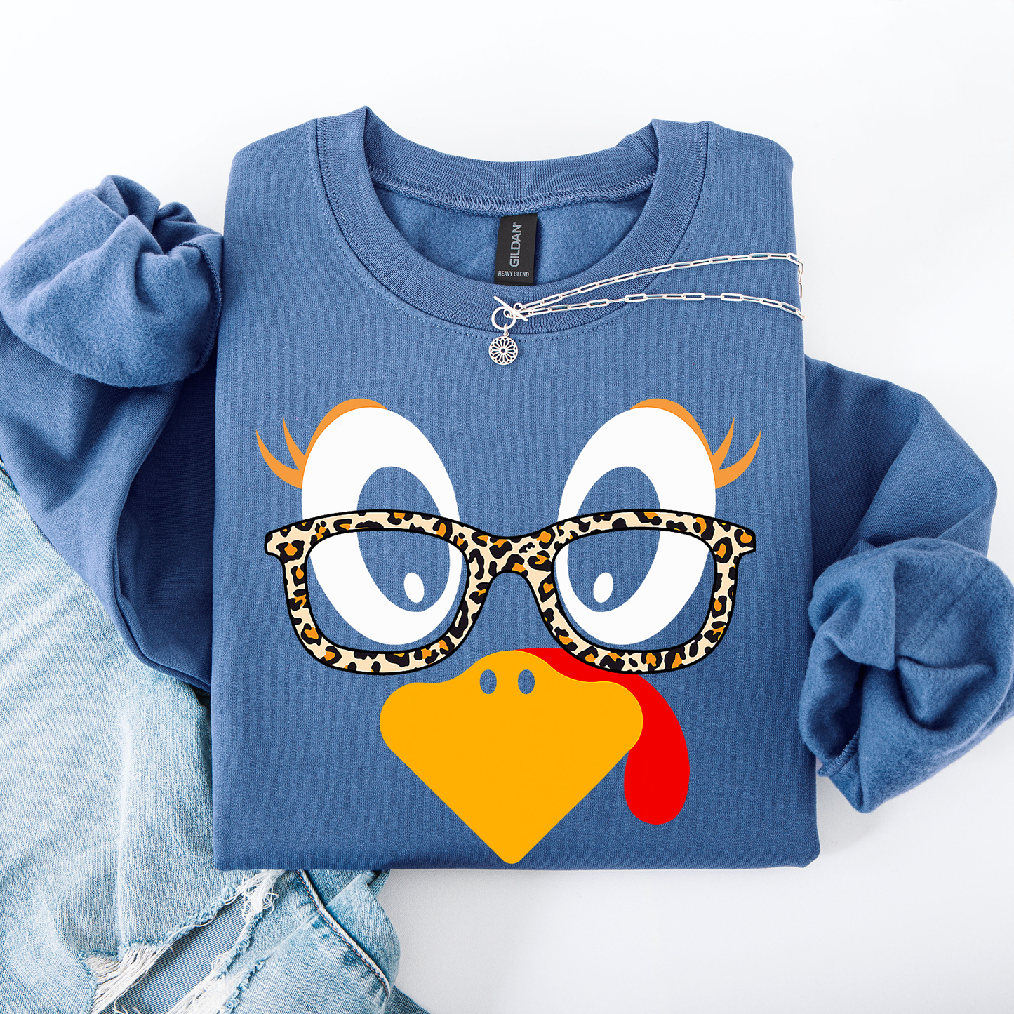 Thanksgiving, Teacher, Turkey, Cute, Leopard Print Sweatshirt