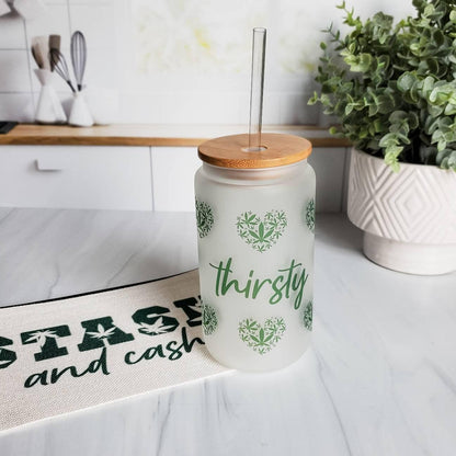 Thirsty Pothead - Glass Cup