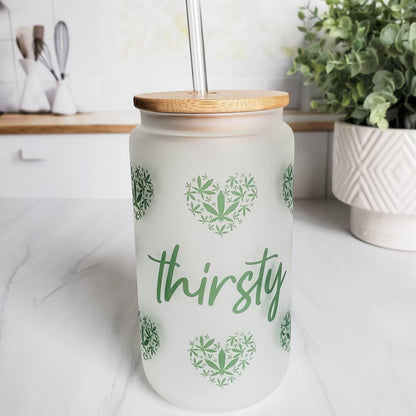 Thirsty Pothead - Glass Cup