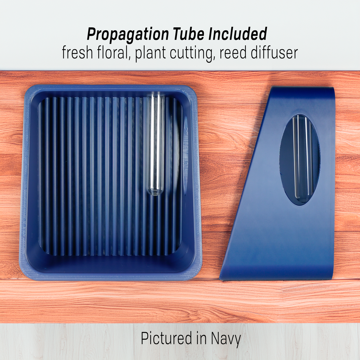 3D Printed Wall Shelf with Glass Tube for Plant Propagation