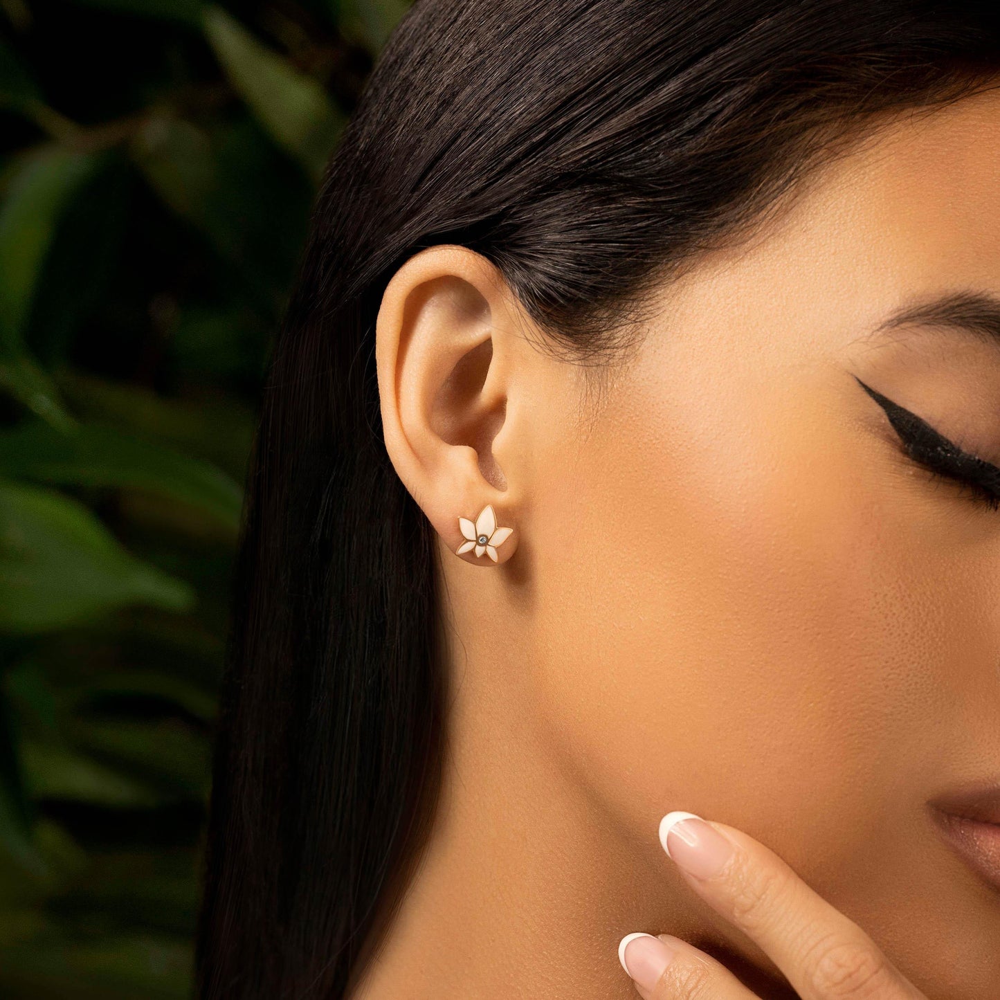 Lush Virtue - Lotus Flower Stud Earrings – Earrings - Womens