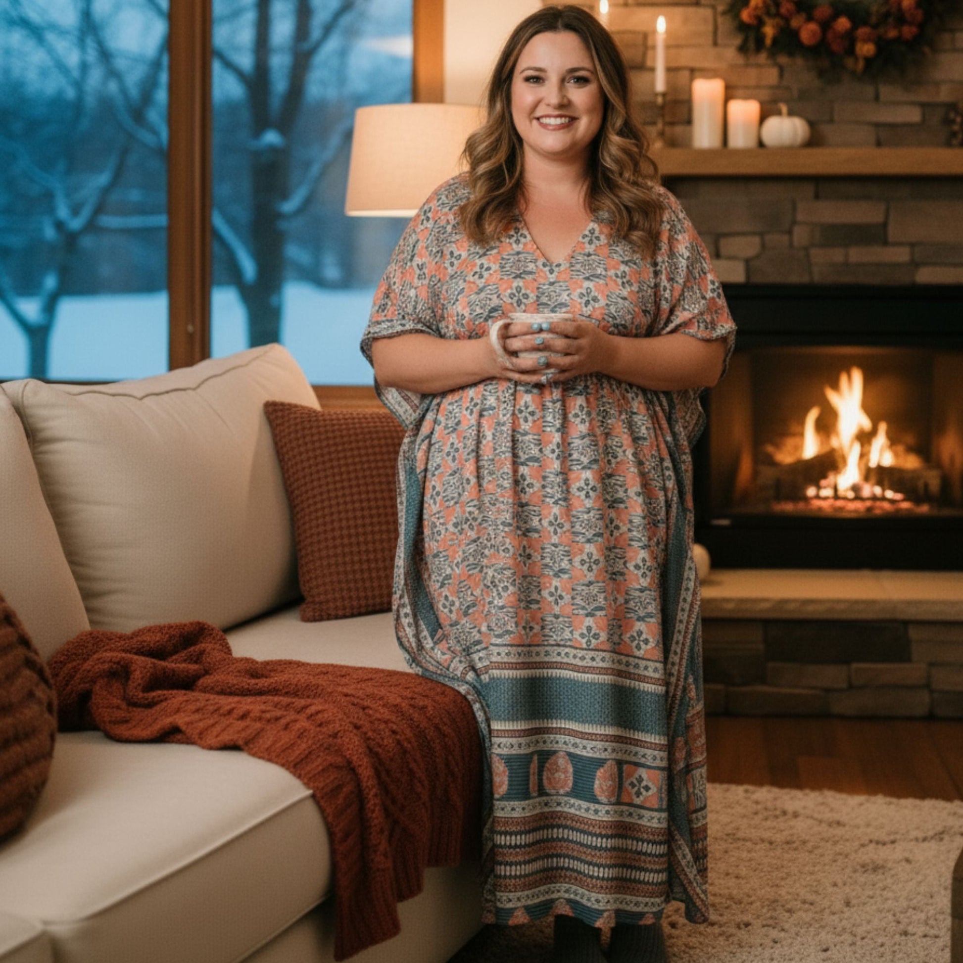 Surplus Sale Aanya Adjustable Long Kaftan Dress – Clothing and Accessories