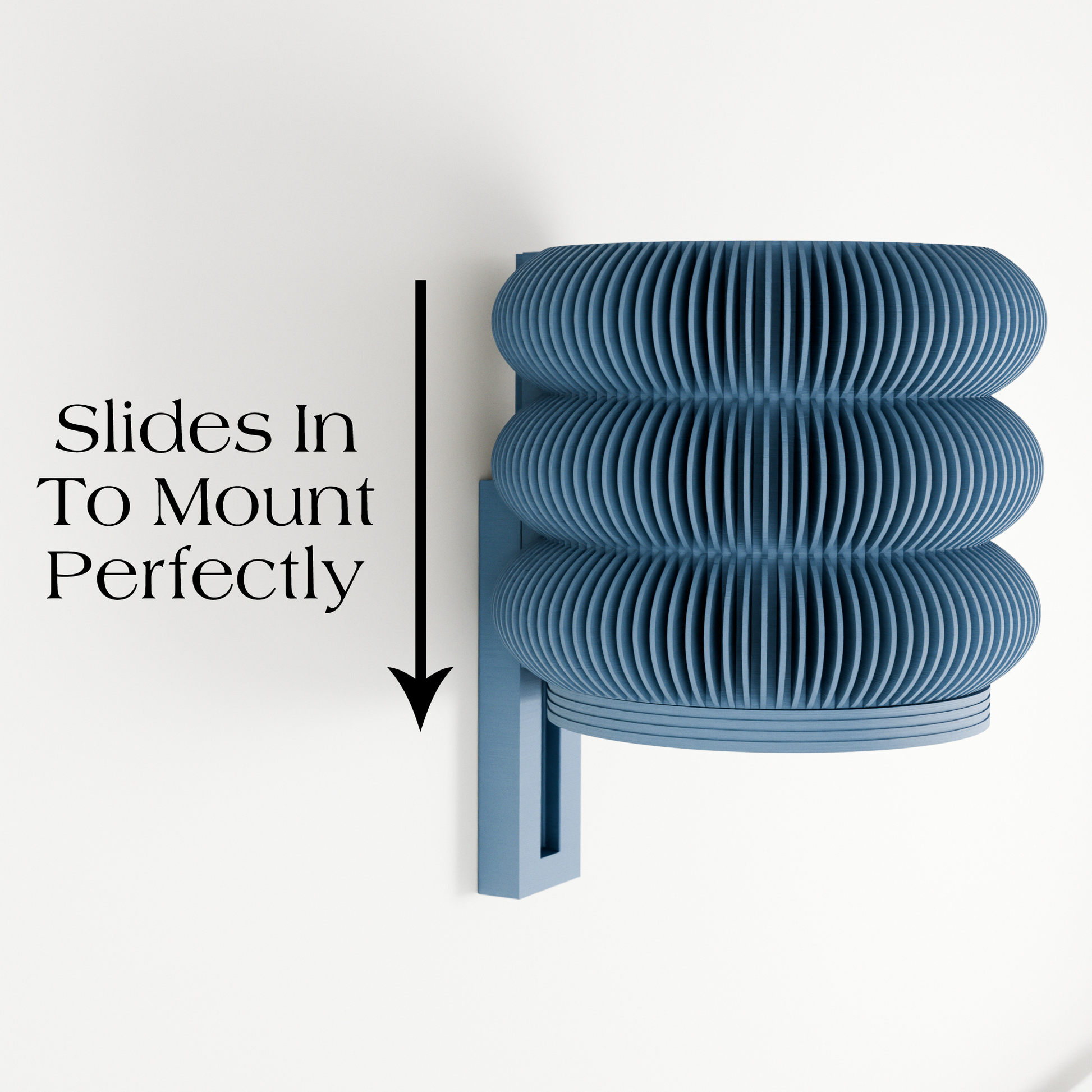 Wall Planter - Triple BUBBLES – Muted Blue Planter