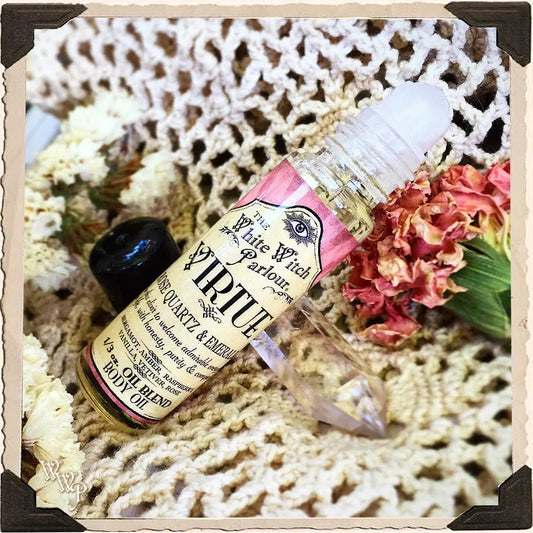 VIRTUE Elixir 1/3oz Body Oil Rollon. For Beauty, Good Faith & Gentleness. – aromatherapy, perfume, oils