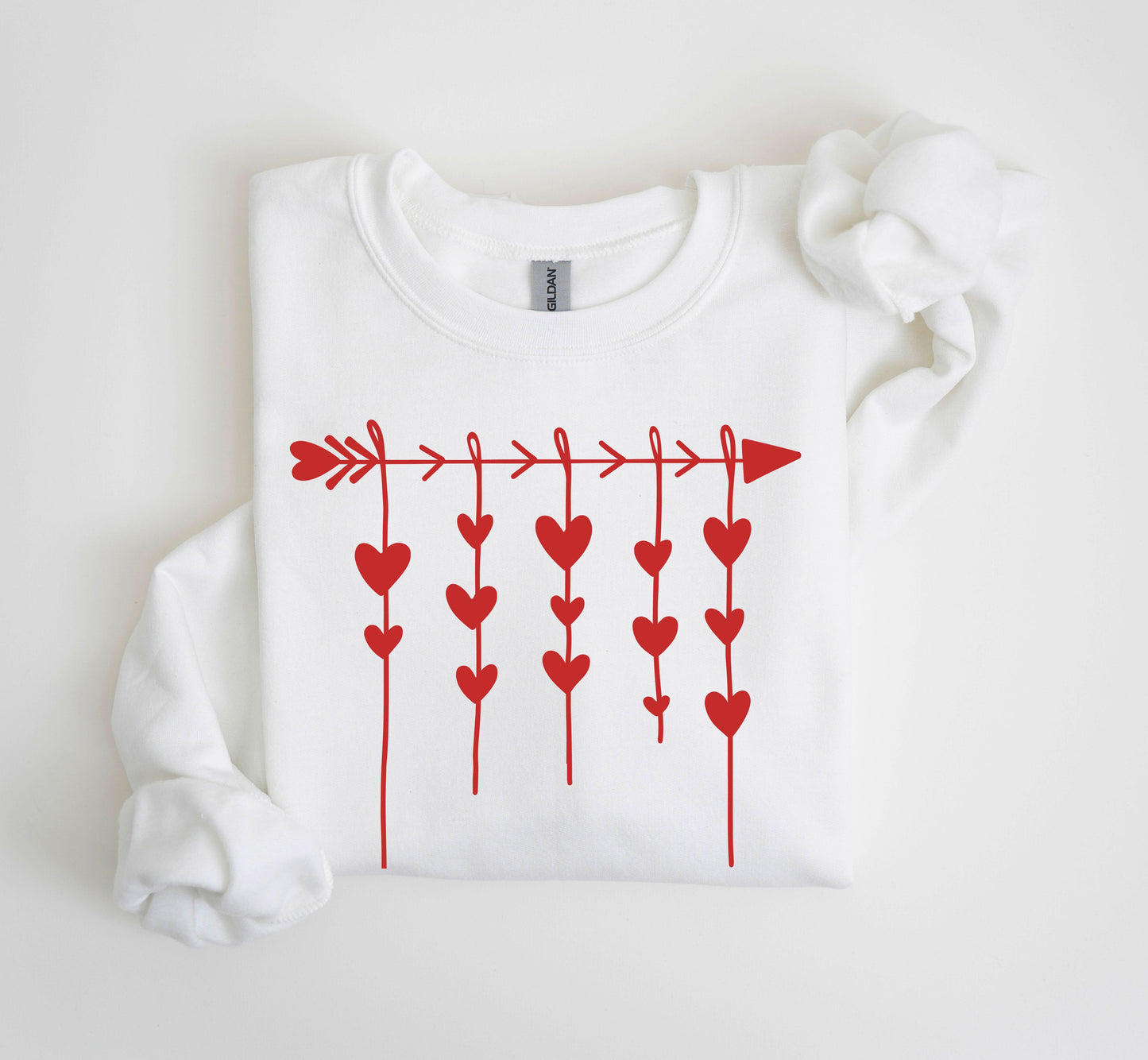 Retro Arrow and Hearts Sweatshirt, Vintage Valentine's Day Sweatshirt