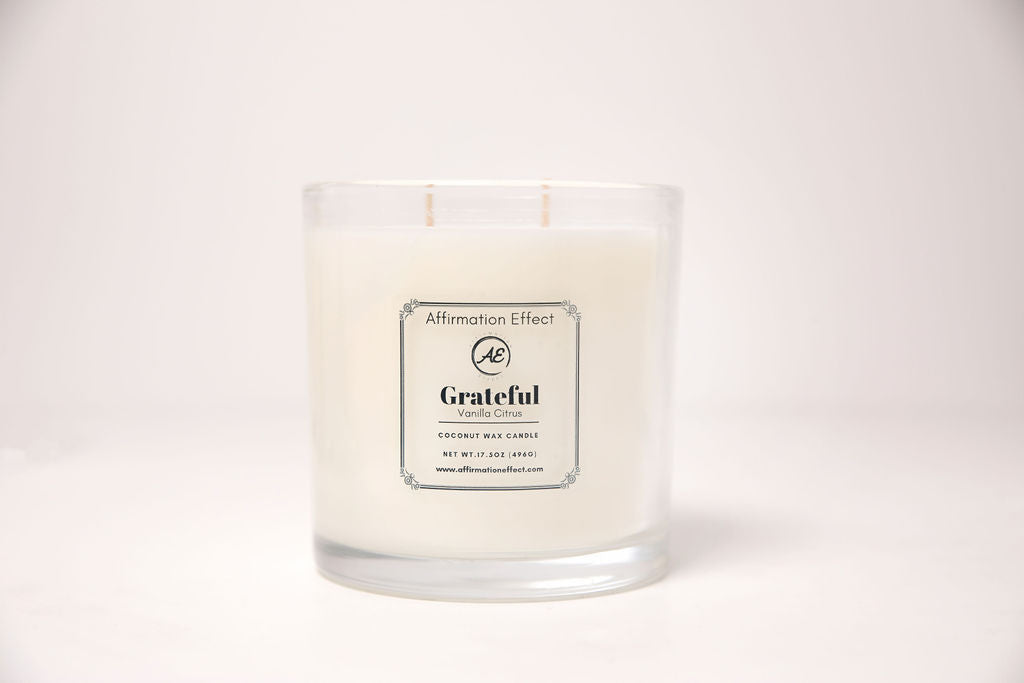 "Grateful" Affirmation Candle - 17.5 oz