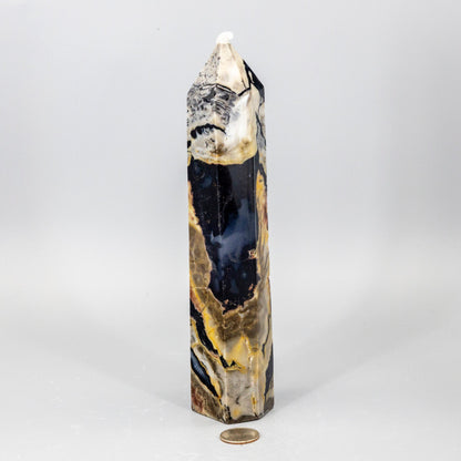 Volcano Agate Crystal Tower – XL UV Reactive